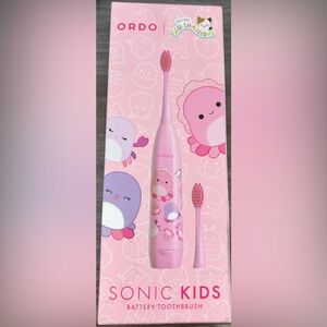 NIB Ordo Sonic Kids Battery Toothbrush - Pink Squishmallows Auggie